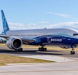 Prototyp der Boeing 777-9: Außen länger, innen breiter.