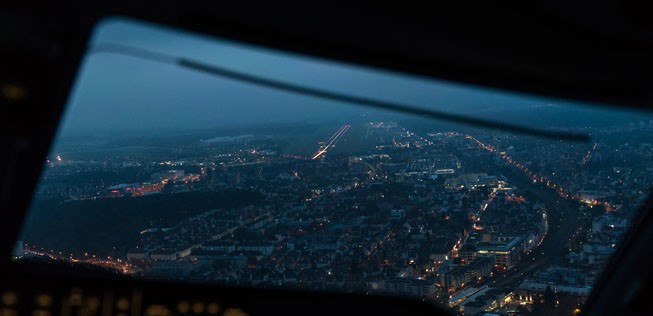 Anflug auf Friedrichshafen.