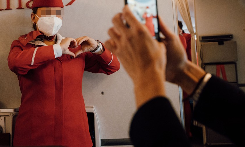 Flugbegleiterin von AUA: Aktuell nicht so zufrieden.