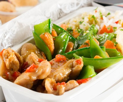 Menü bei KLM: Vorher wissen, was es gibt.