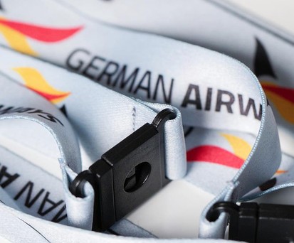 Schlüsselanhänger von German Airways: Nun mehr als eine Marke, ein richtiger Name.