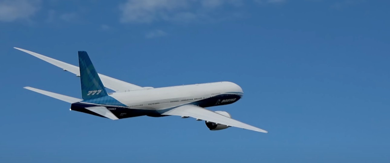 777X in der Luft: Hierbei handelt es sich um ein Modellflugeuzg.