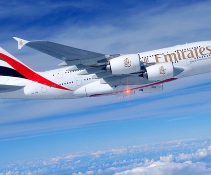 A380 von Emirates: Er soll steilere Landungen fliegen als andere Flieger.