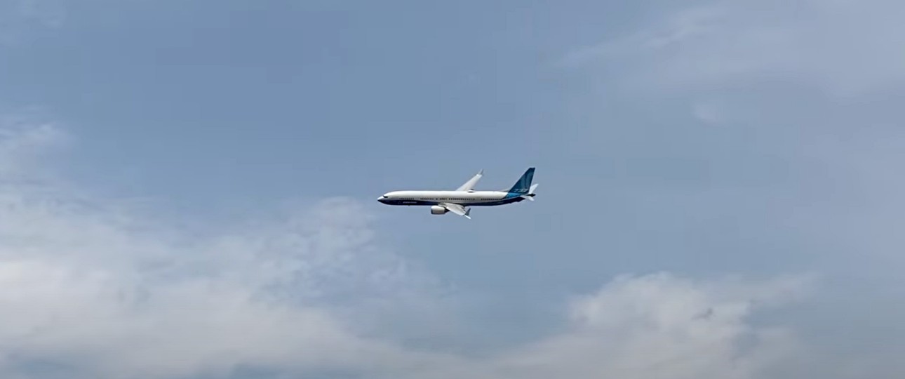 Boeing 737 Max 10: Hier im Flugprogramm der Farnborough Airshow 2022.