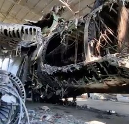 Die zerstörte Antonov An-225: Sie war die einzige ihrer Art.