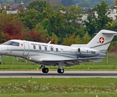 PC-24 der Schweizer Luftwaffe: Künftig setzt auch die französischen Marine auf den Jet.