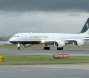 DC-8 von Samaritans Purse: Die Hilfsorganisation hat das Flugzeug ausgemustert.