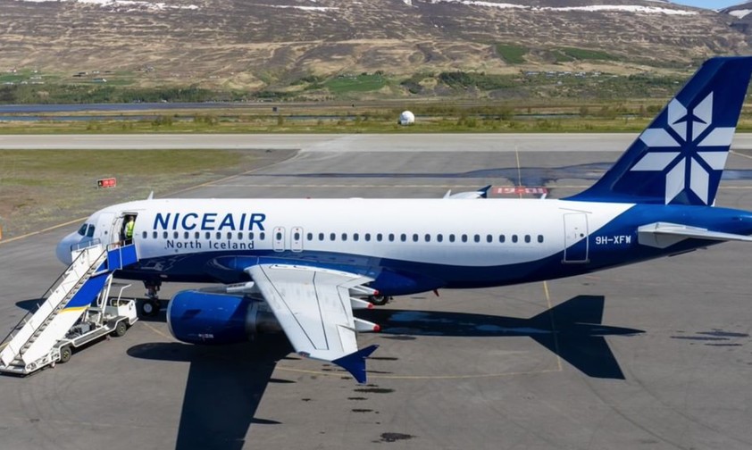 Airbus A319 von Niceair: Durfte keine Passagiere aus dem Vereinigten Königreich nach Island fliegen.