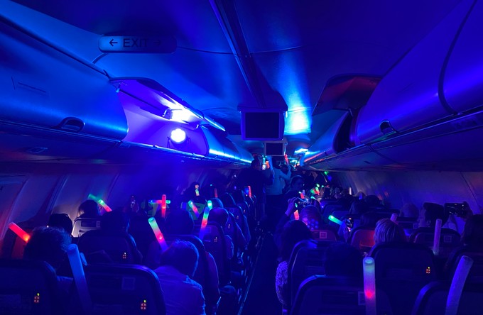 Nicht untertrieben: Sowas gibt es nicht so oft an Bord eines Flugzeugs.