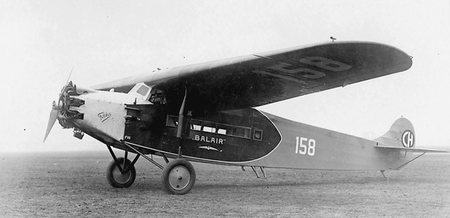 Eine Fokker F.VII a der Balair. Die Basler Fluglinie fusionierte...