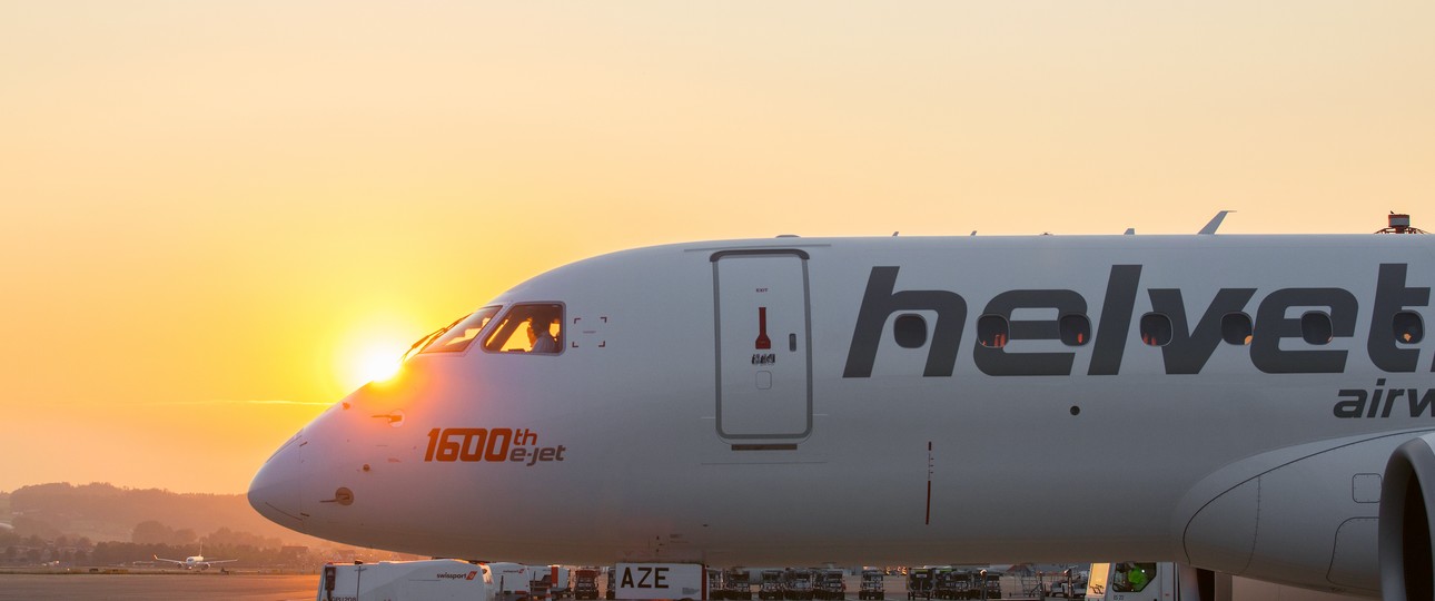 Embraer E2 von Helvetic: Bald nach Tel Aviv unterwegs.