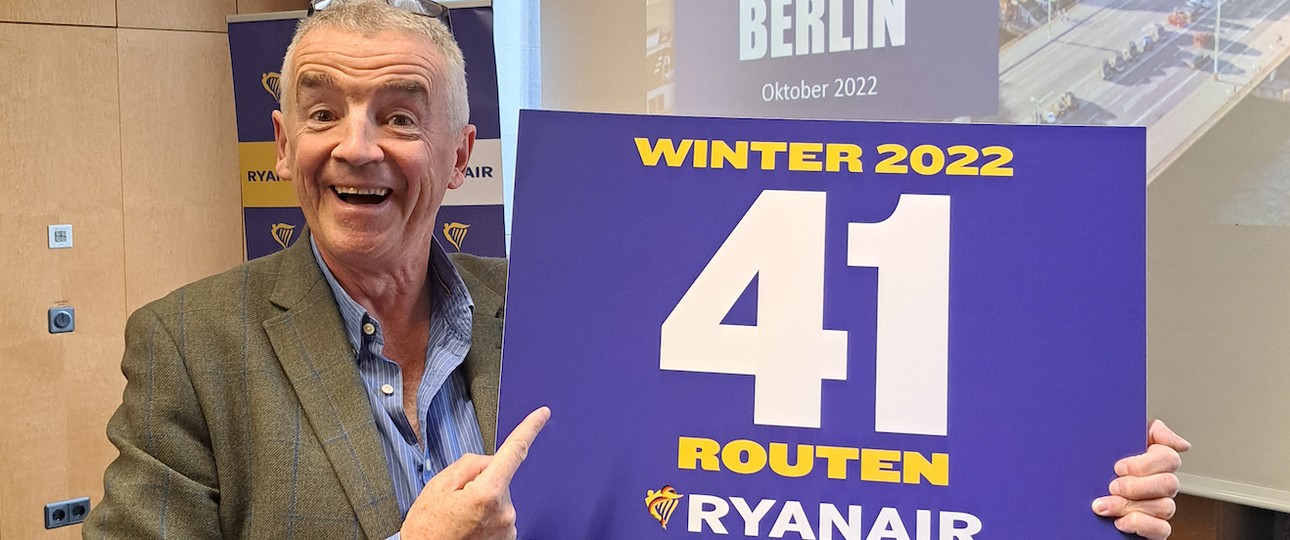 Michael O'Leary: Das Grinsen passt nicht ganz zu seinen Aussagen.