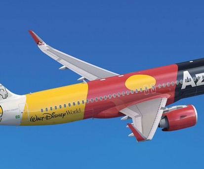 Vorschau zum Mickey-Mouse-Flieger: Azul zeigt im Bild dieses Modell, geht in ihrer Ankündigung aber nicht darauf ein, ob es wirklich dieser Flugzeugtyp wird.