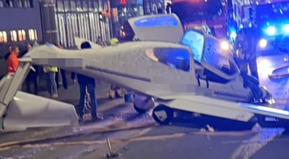 Bild von der Absturzstelle: Niemand ist bei der Notlandung ums Leben gekommen. 