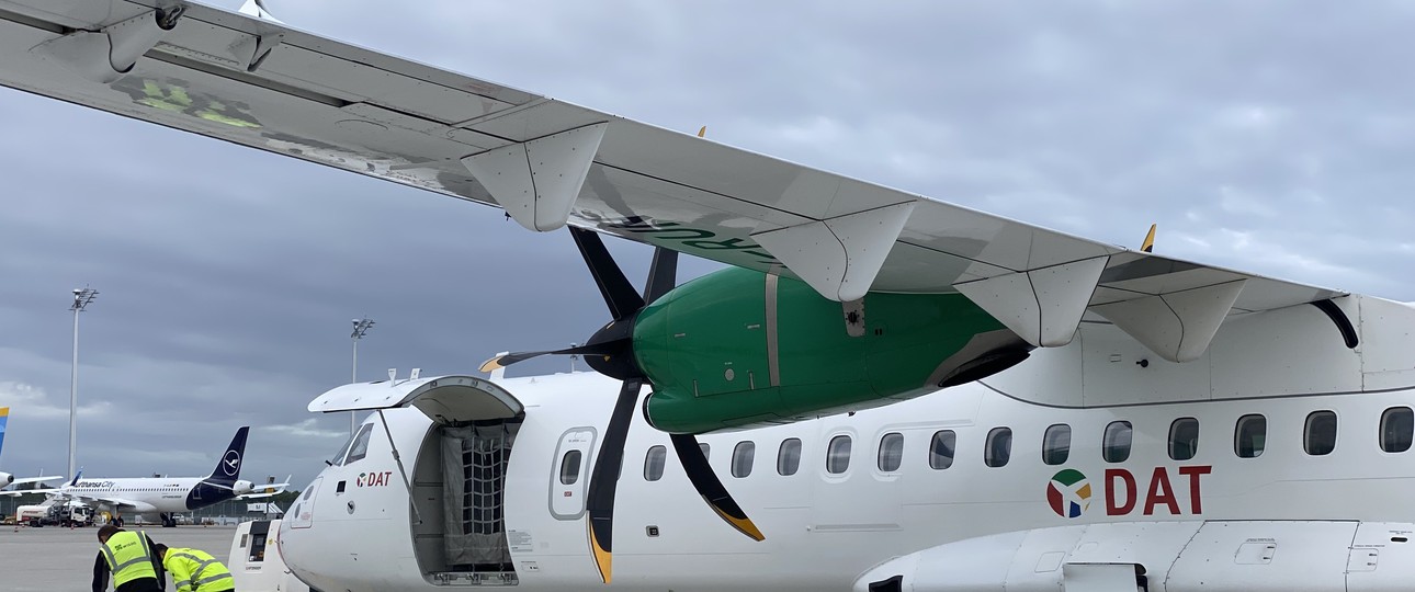 ATR 72 von DAT: Die dänische Fluglinie flog für Skyhub PAD.