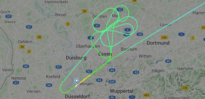 Turkish-Airlines-Flug TK1527 vom Istanbul Airport nach Düsseldorf.