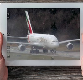 tablet webcam airbus a380 emirates zuerich