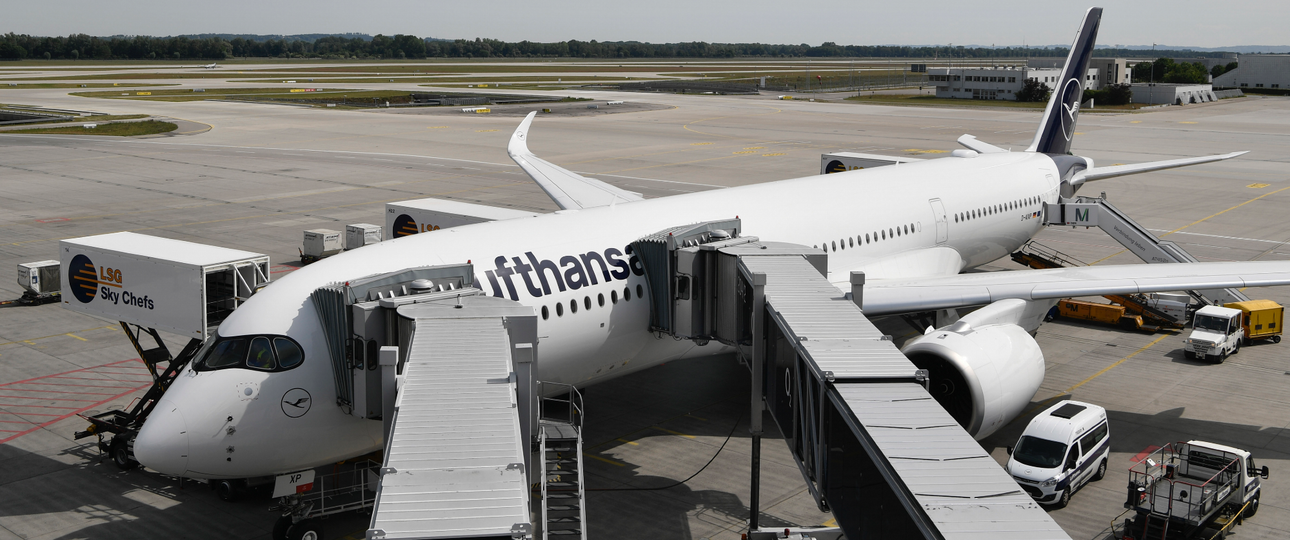 Airbus A350 von Lufthansa in München: Nur kurz nach São Paulo.