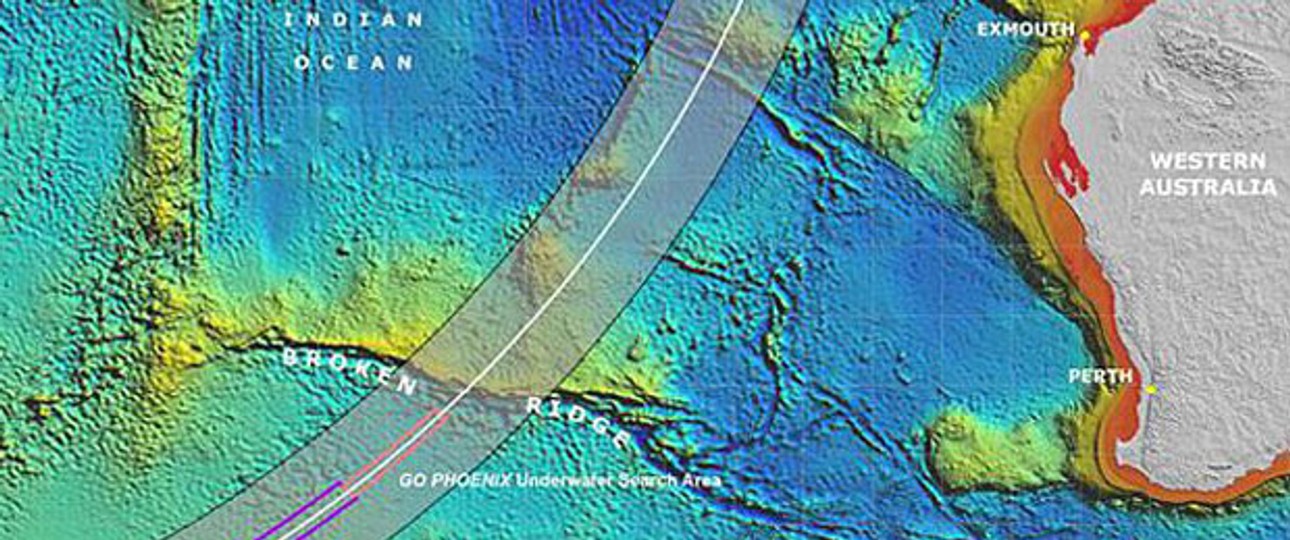 Karte des Ozeans: Hier sieht man, wo die nächste Suche nach MH370 geplant ist.