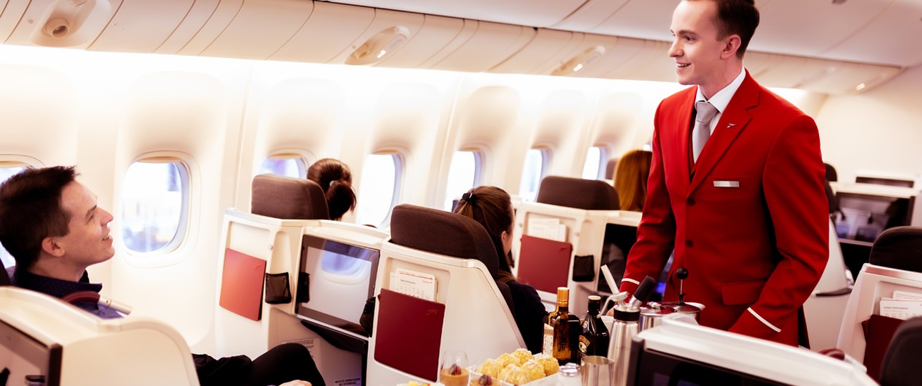 Service in der Business Class: Austrian Airlines will künftig mehr bieten.