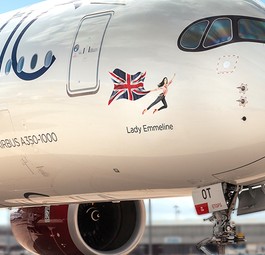 Airbus A350 von Virgin Atlantic: Die G-VLIB  bekommt den Namen Lady Emmeline.