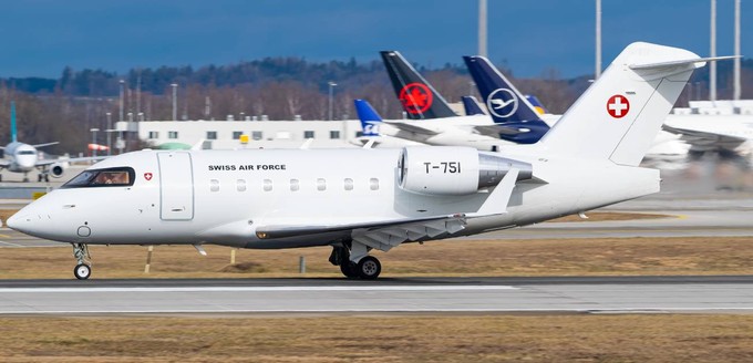 Eine Bombardier Challenger 604 brachten die Eidgenossen in die bayerische Hauptstadt.