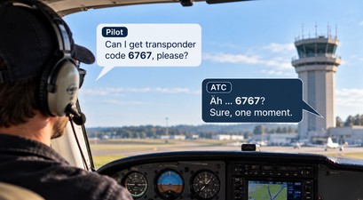 6767 bitte? Der Wunsch wurde dem Piloten erfüllt.