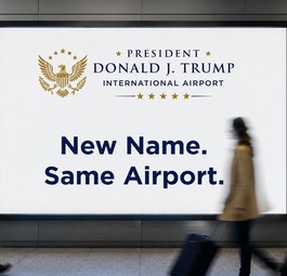 So wirbt der Flughafen für den Namenswechsel (Symbolbild): Der neue Name kommt nicht nur gut an.