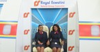 Flugbegleiterinnen von Royal Eswatini Airways: Bald in richtigen Flugzeugen unterwegs.