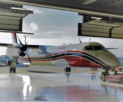 Eine Dash 8 in den Conair-Farben: Die kanadische Firma holte sich ...