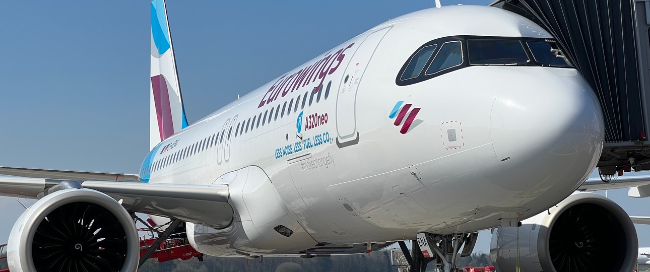 Airbus A320 Neo von Eurowings: Mit dem Flieger geht es nach Dubai.