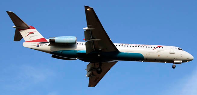 Die Fokker 100 mit der Kennzeichnung OE-LVA: Nun in Australien unterwegs.