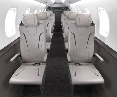 Eine Visualisierung der PC-24-Kabine in der Commuter-Version: So könnte es aussehen ...