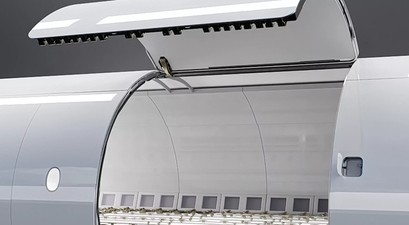Frachttor des Airbus A350 F (Computerbild): Riesige ladeluke.