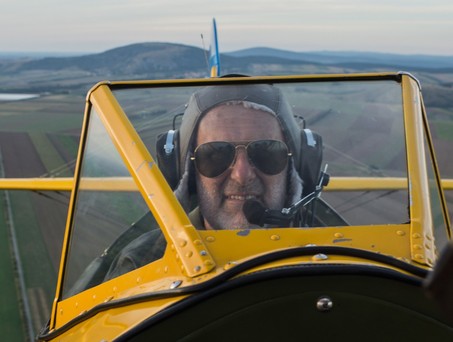Benno Beran: Hier in seiner Boeing Stearman. 