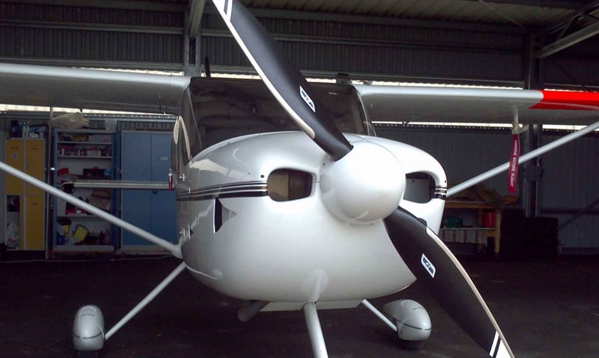 Ein Kleinflugzeug mit einem Propeller von Whirlwind: Das Unternehmen gehört künftig Hartzell Propeller.
