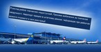 Warnhinweis des Boryspil International Airport: Derzeit keine Anzeige der Flüge möglich.