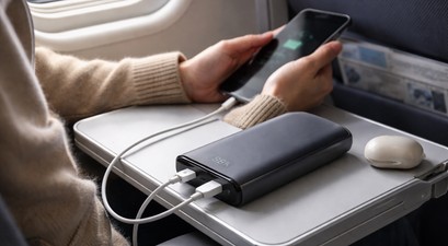 Powerbank im Flugzeug: Heikel.