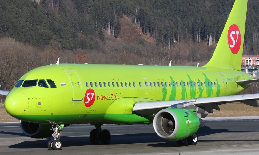 Auf den Cayman Islands registrierter Airbus A319 von S7 Airlines: Inzwischen sind fast alle Flieger im russischen Register eingetragen.