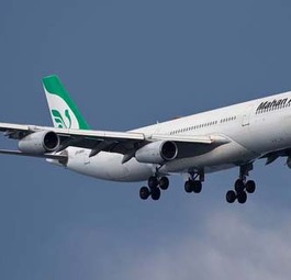 Airbus A340 von Mahan Air: Die USA sehen die Airline als Zeichen für die Doppelzüngigkeit des Regimes.