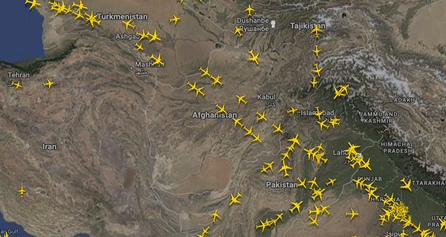 afghanistan ueberfluege