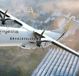 ATR 72 von Myanmar National Airlines: Ein solches Flugzeug wurde beschossen.