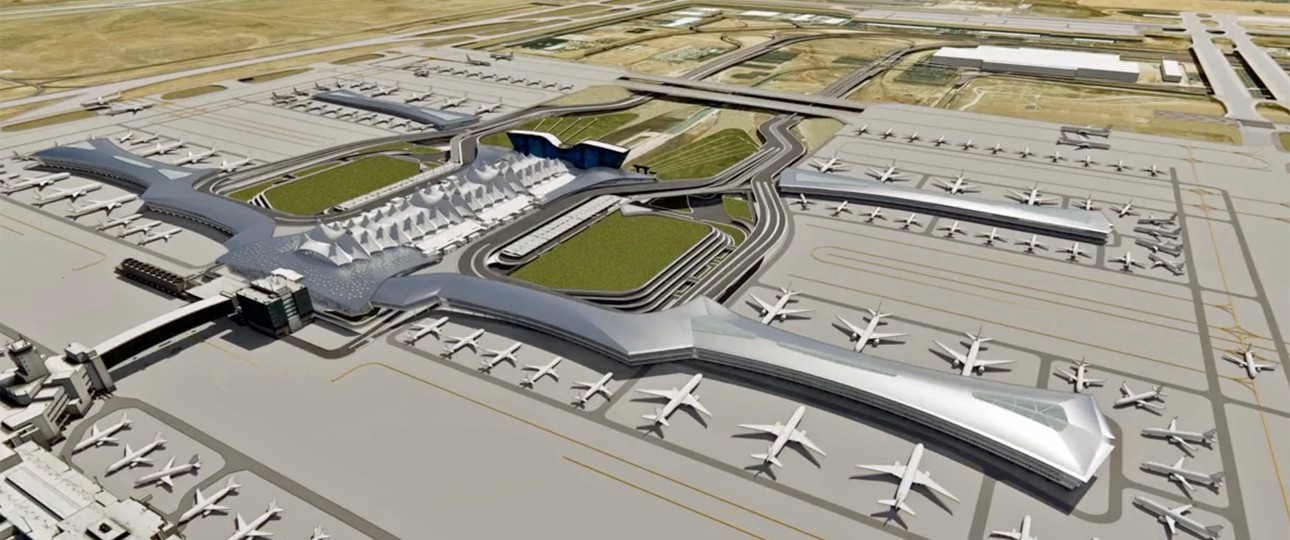 Die vier neuen Flugsteige des Denver International Airports: Große Ausbaupläne.