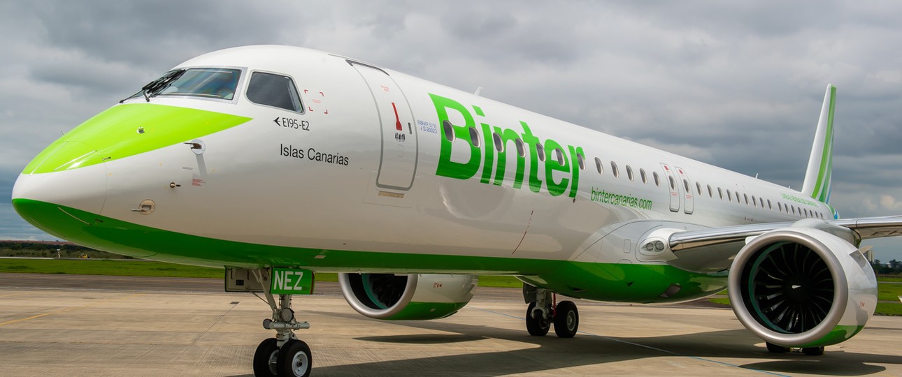 Die erste Embraer E195-E2 für Binter Canarias: Die Airline übernahm den ...