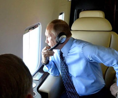 Ein Blick in Putins fliegenden Kreml