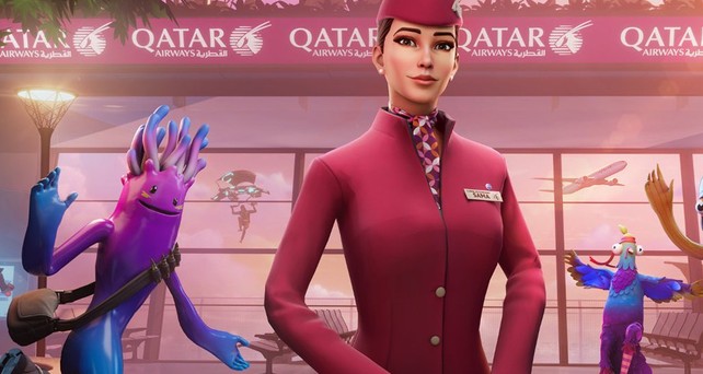 Sama: Die virtuelle Flugbegleiterin von Qatar Airways in Fortnite.
