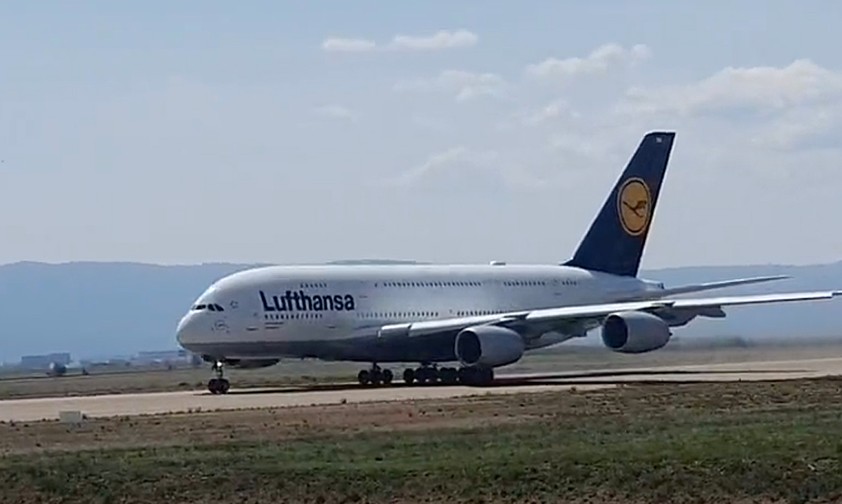 Start der D-AIMN in Teruel: Befindet sich wieder in Frankfurt.