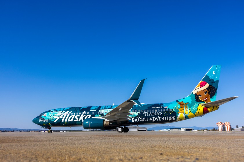 Die neue Boeing 737 von Alaska Airlines: Disney-Kooperation.