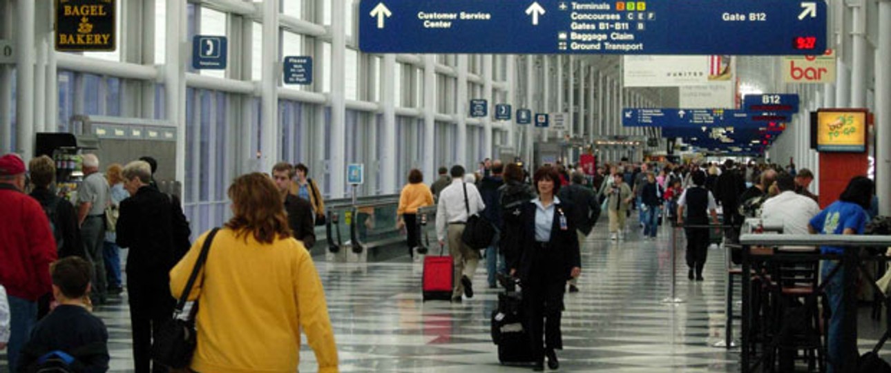 Das United-Airlines-Terminal in Chicago O'Hare - fast ein zweites Zuhause für Tom Stuker.