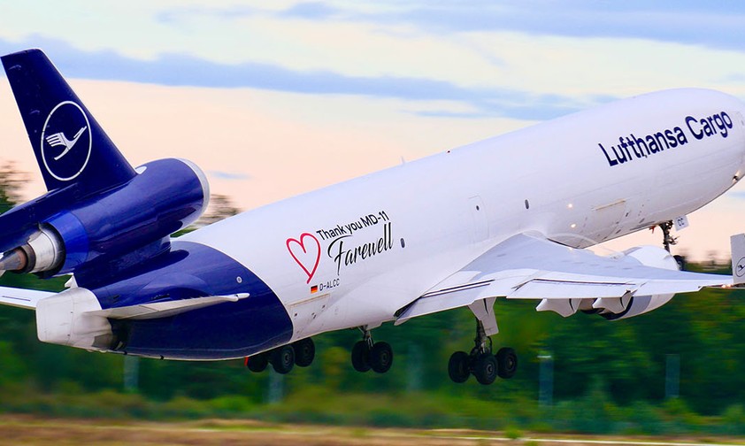 Lufthansa Cargos McDonnell Douglas MD-11 mit dem Kennzeichen D-ALCC ...